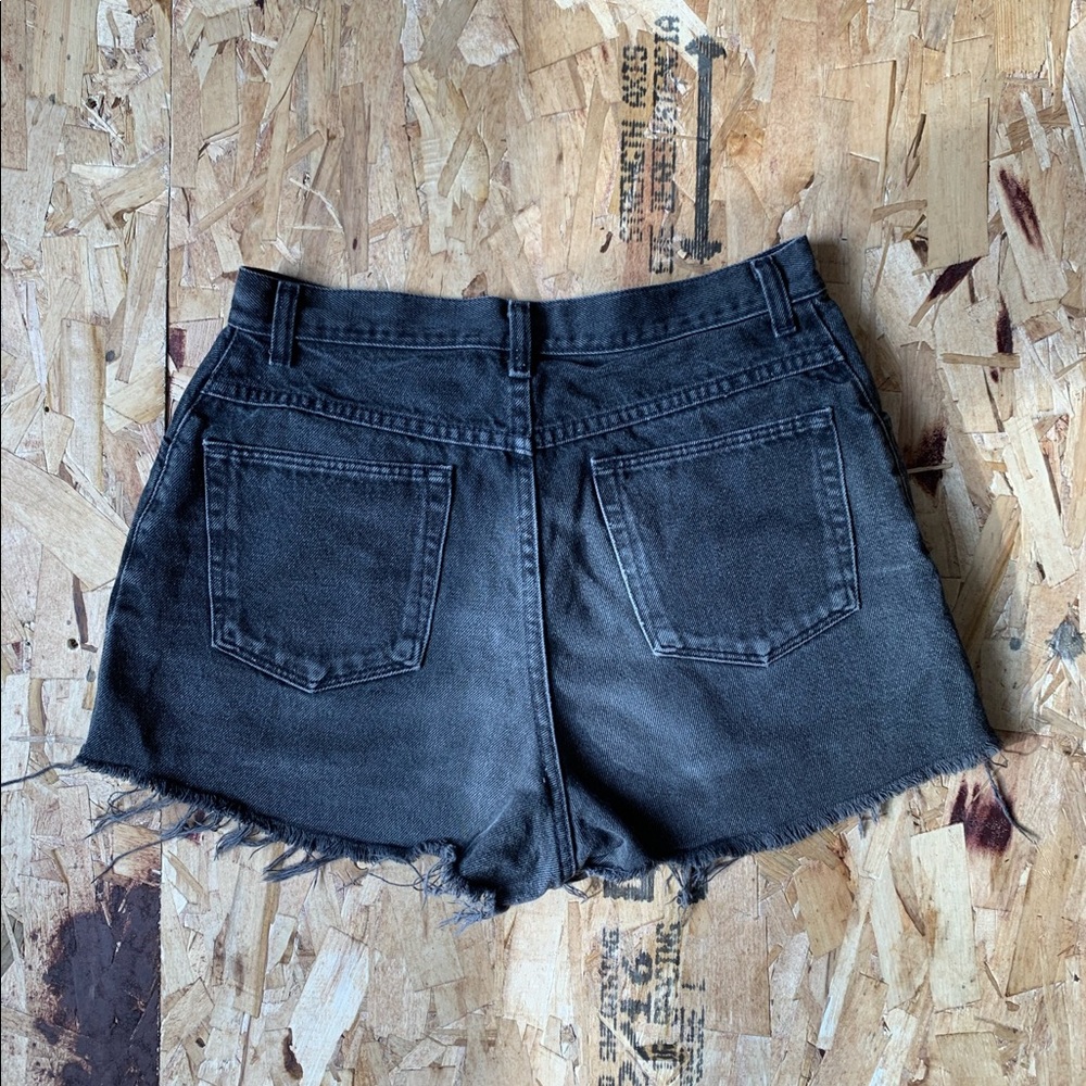 Vintage Western Black Wrangler Cut-off Jean Shorts
